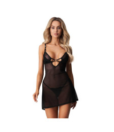 Alliane nuisette et string - Noirs